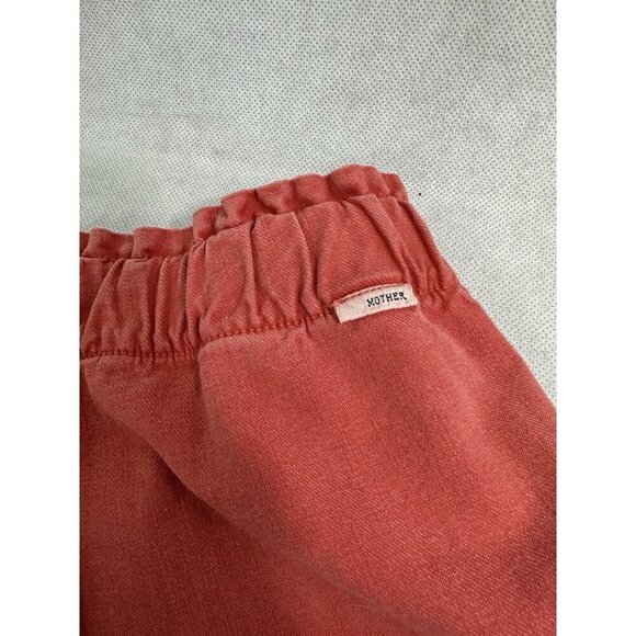 MOTHER The Springy High Rise Straight Leg Hot Coral Ankle Jeans Womens 28 Read - Picture 9 of 15